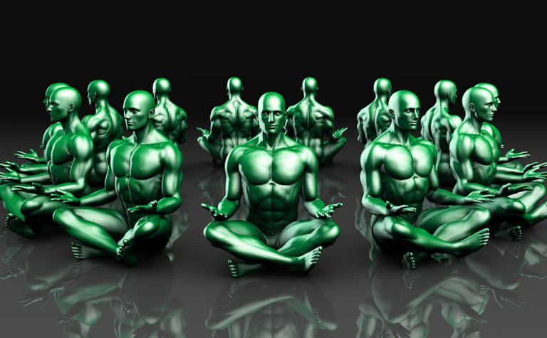 Male Figures Meditating